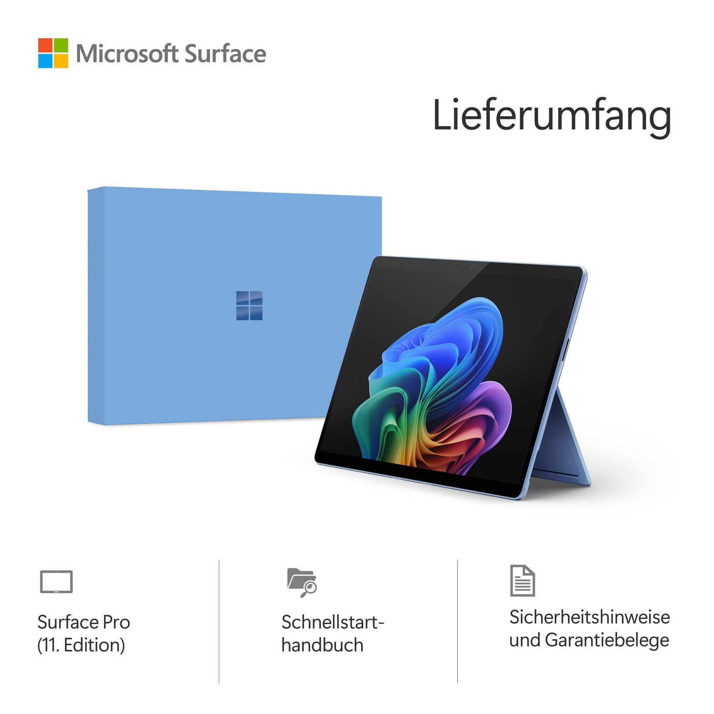 Microsoft Surface Pro (Charger Not Included), Copilot Plus PC, Touch Screen OLED 13, Snapdragon X Elite, 16GB RAM, 512GB SSD, Model, 11th Edition, Sapphire Blue