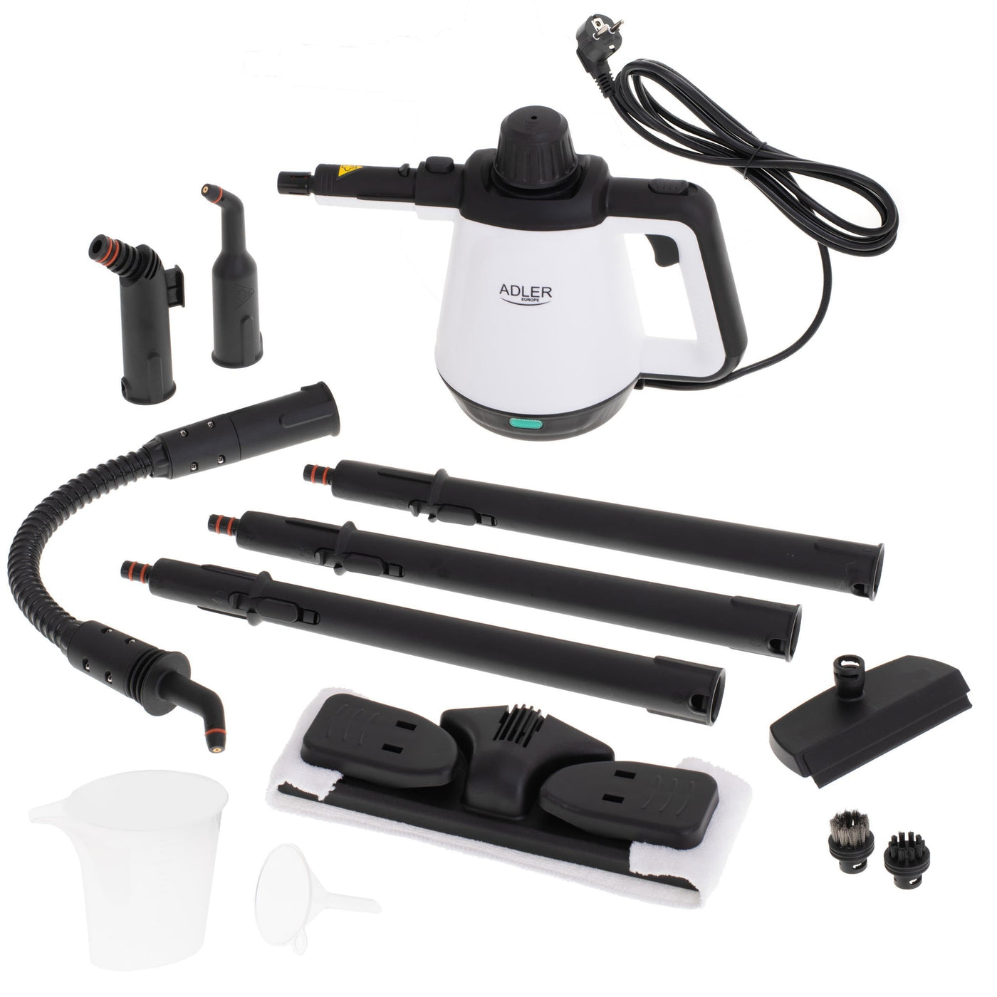 ADLER EUROPE Dampfreiniger für alles, Ideal zum Reinigen von Boden- und Wandfliesen, Windows, Textilmöbel, Kunststoffmöbel, Matratzen, Reduziert Hausstaubmilben, Steam Cleaner, Dampfreiniger Boden
