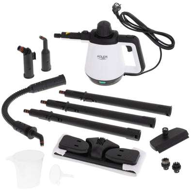 ADLER EUROPE Dampfreiniger für alles, Ideal zum Reinigen von Boden- und Wandfliesen, Windows, Textilmöbel, Kunststoffmöbel, Matratzen, Reduziert Hausstaubmilben, Steam Cleaner, Dampfreiniger Boden