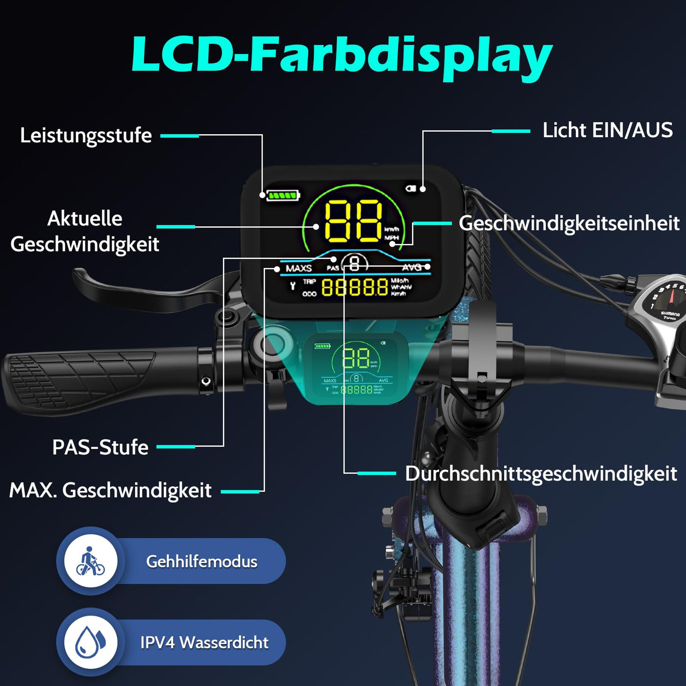 Fafrees F20 Lasting Premium City Faltrad Ebike | 250W Elektrofahrrad mit 36V 18.2Ah Akku (140kg Tragkraft) | StVZO-Zugelassen | Effiziente Fahrt (Hecktasche + Handyhalterung, Schwarz)