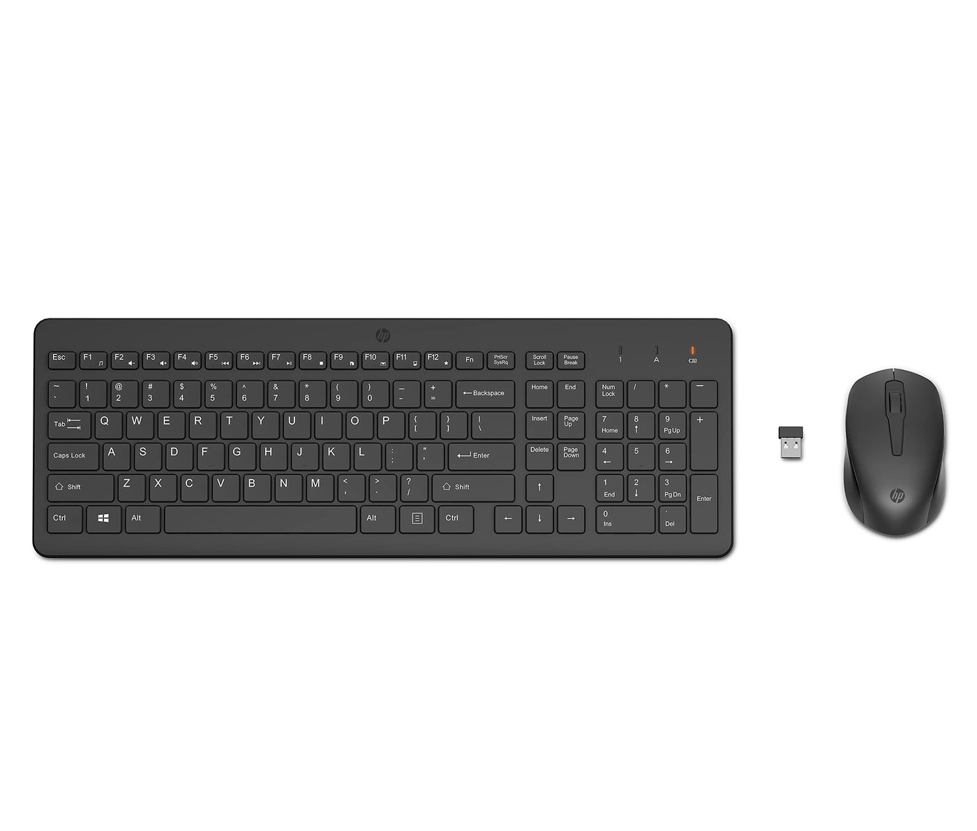 HP 330 Wireless Maus & Tastatur, QWERTZ, USB-A Dongle, 2,4-GHz Kabellos, 1600 DPI, Schwarz