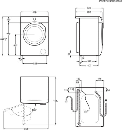 AEG Waschmaschine Serie 7000, ProSteam - Dampffunktion, 9 kg, Energiesparend, Mengenautomatik, Nachlegefunktion, ProSteam Auffrischfunktion, 1400 U/min, LR7AMZ49FL