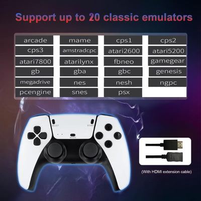 Deluisho M15 Retro Gaming Konsole, Retro Spielekonsole, Game Stick, 4K HD Retro-Gaming-Konsole,Integrierte 20.000+ Klassische Spiele, unterstützt 20+ Simulatoren, mit Zwei drahtlosen Controllern
