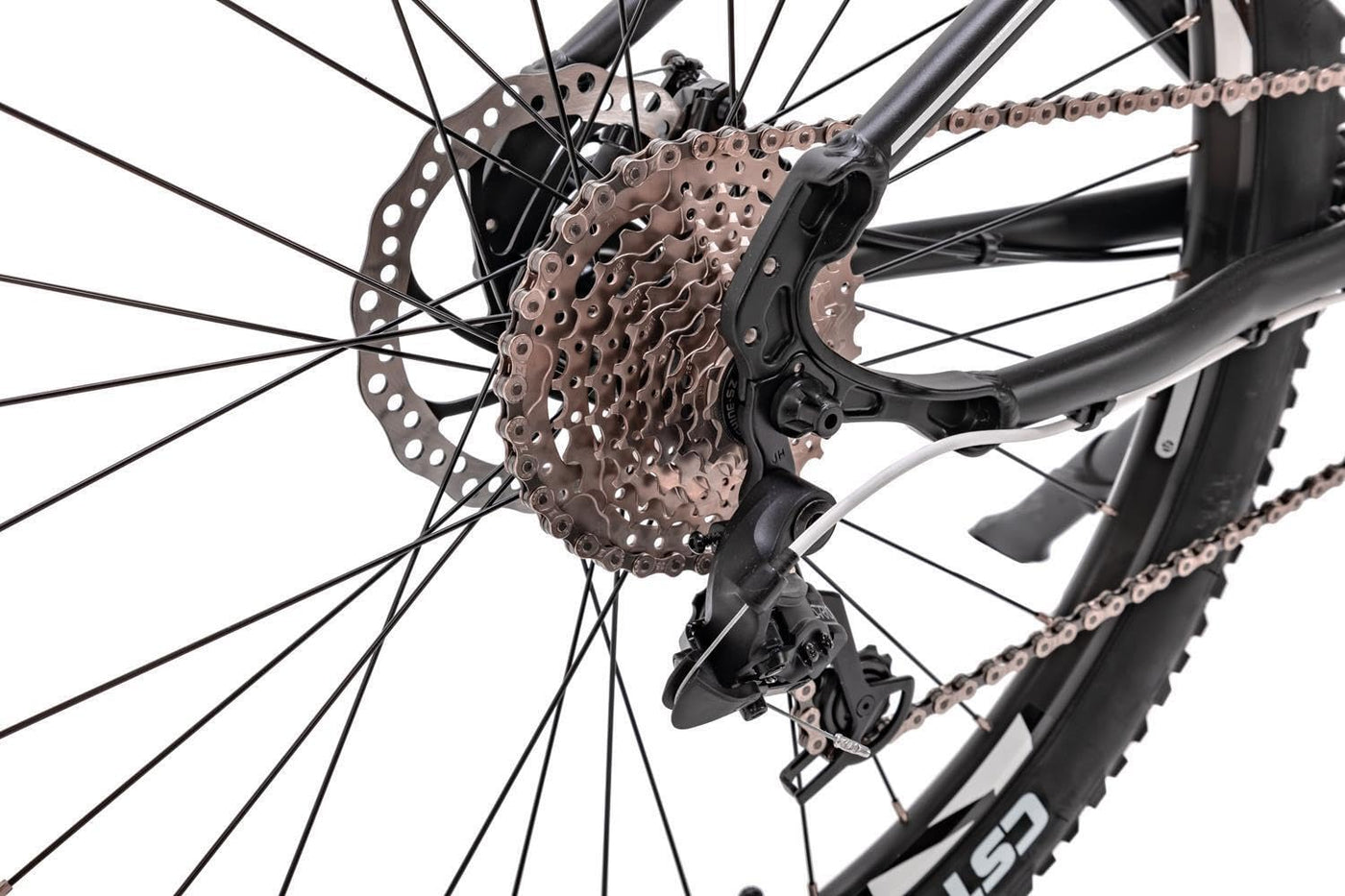 26 Zoll Alu Mountainbike Leader Fox Factor 8 Gang Scheibenbremsen Rh 36 cm schwarz Weiss