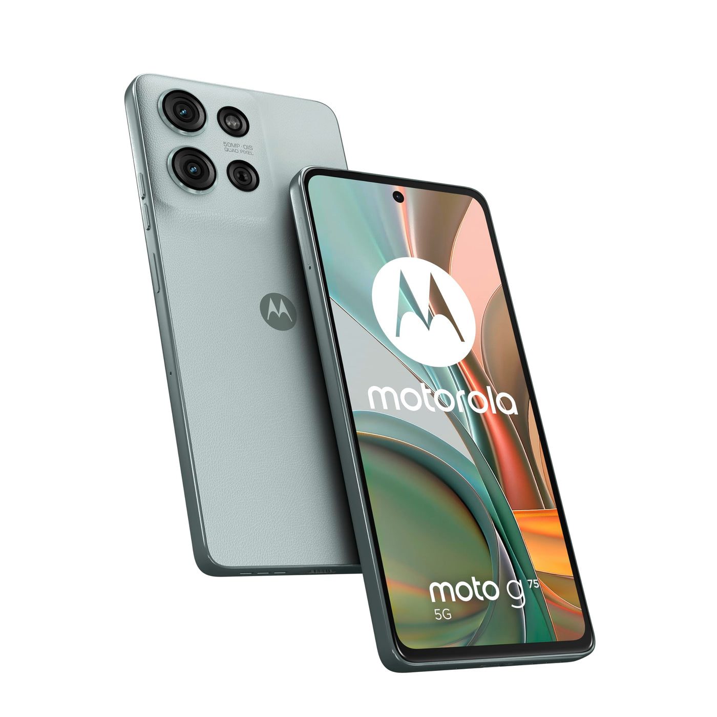 Motorola Moto g75 5G Smartphone (6,78"-FHD+-Display, 50-MP-Kamera, 8/256 GB, 5000 mAh, Android 14) Succulent Green (Veganes Kunstleder), inkl. Schutzcover [Exklusiv bei Amazon]
