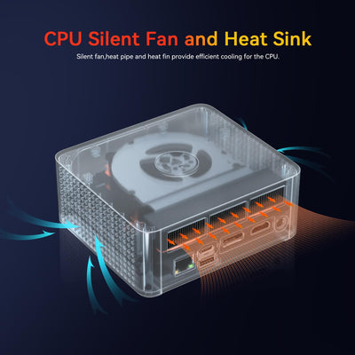 TRIGEKY S6 Pro Mini-PC AMD Ryzen 9 6900HX (bis zu 4,9 GHz, 8C/16T) Mikro-PC, 16 GB DDR5 RAM + 500 GB ROM SSD PCIe 4.0 Mini-Desktop-Gaming-PC│HDMI│DP│Typ-C│WiFi 6│BT5.2 │USB 4.0│LAN 2,5G