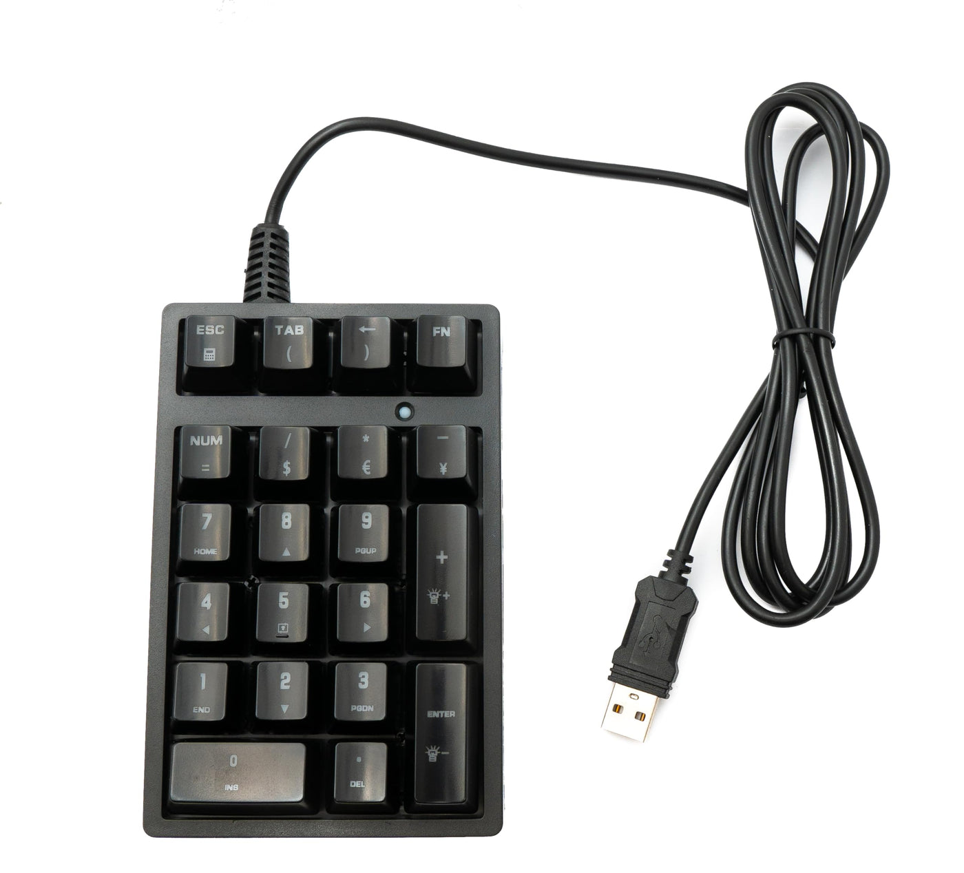 System-S Numpad Ziffernblock 21 Tasten USB 2.0 Typ A mechanische Tastatur mit LED RGB Backlight