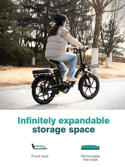 HITWAY E Bike BK6SL1-36V15.6Ah mit 250W Motor, Elektrofahrrad 20 Zoll, 70-150km Reichweite, 7-Gang, APP-Steuerung, faltbar, IP54 wasserdicht Pedelec