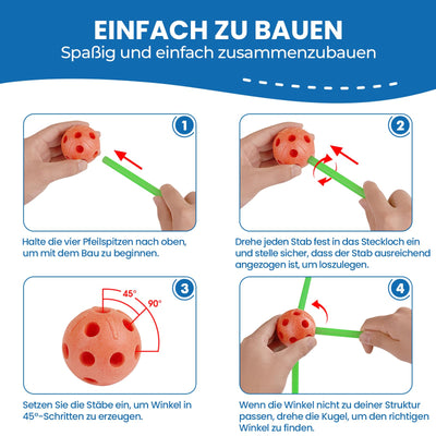 Tiny Land DIY Höhle Kinder Konstruktionsspielzeug Outdoor Spielzeug für 5+ ahre alt Junge & Mädchen - 130PCS Kreatives Bauset Für Kinder Höhle Bauen Indoor