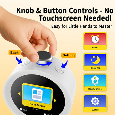 Dekala Kinderwecker mit IPS-Display, Interaktiven Themen & Animationen, Temperatur- & Feuchtigkeitssensor, Schlafgeräuschen, 4 Alarmen, Snooze-Funktion, Geschenkidee für Jungen & Mädchen