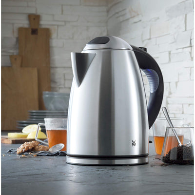 WMF Stelio Wasserkocher Edelstahl 1,7l, elektrischer Wasserkocher mit Kalkfilter, 2400 W, Wasserstandanzeige beleuchtet, edelstahl matt