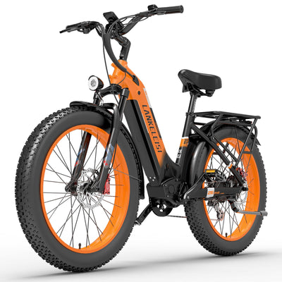 LANKELEISI E Bike Elektrofahrräder-Ebike mit 48V 20Ah Akku, E-Bike Herren 26 x 4.0 Zoll, 7-Gang-All-Terrain Fat Bike mit Drehmomentsensor, Reichweite bis zu 150km