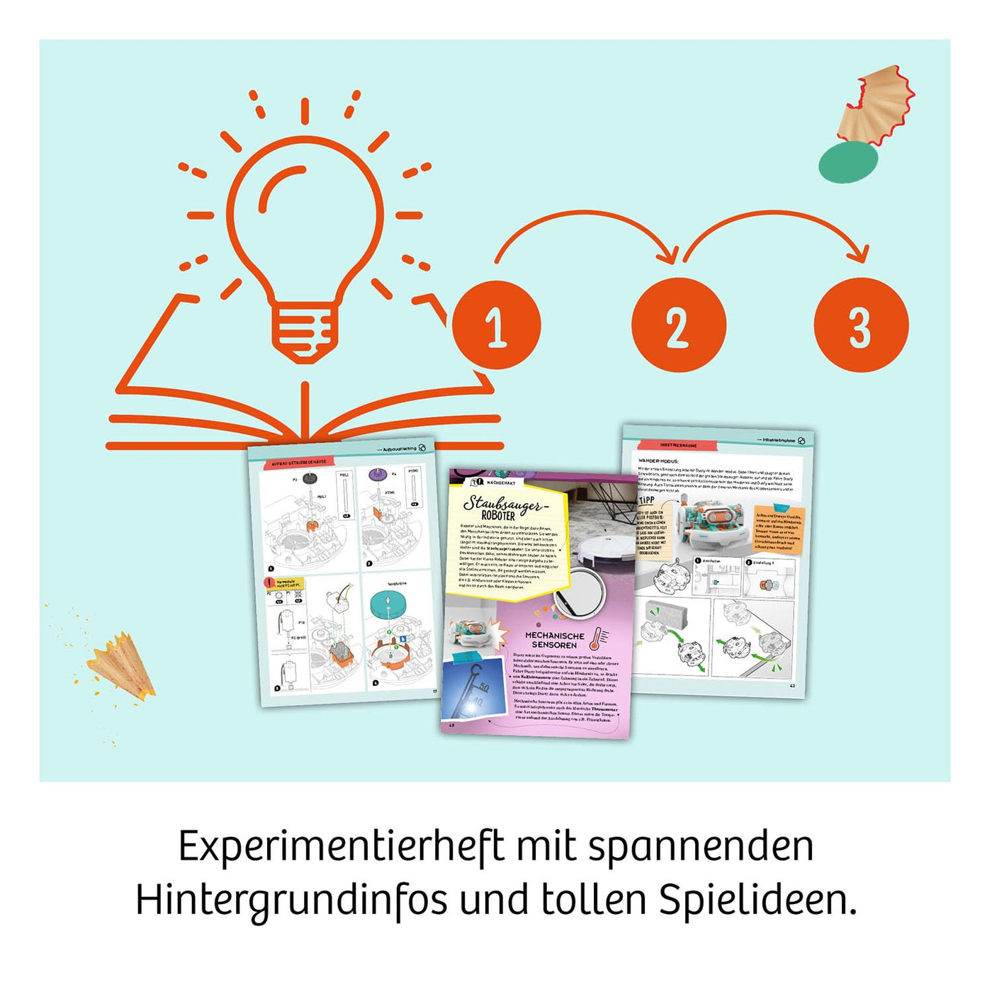 KOSMOS 621322 Dusty - Dein saugstarker Robo-Helfer, Staubsaugerroboter für Kinder, Experimentierkasten ab 8 Jahre