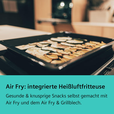 Siemens HB579GBR3, iQ500, Einbau-Backofen 60 x 60 cm, Air Fry, activeClean Pyrolyse Selbstreinung, TFT-Display, 3D Heißluft, Schnellaufheizung, cookControl40 Automatikprogramme, softMove, Edelstahl