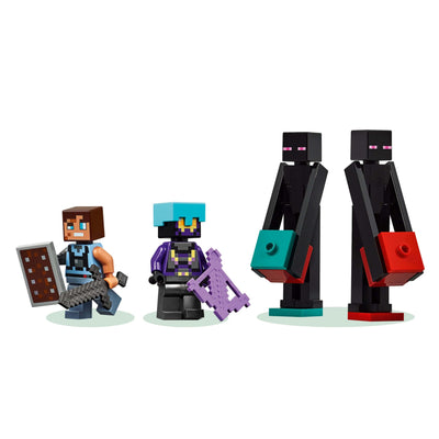 LEGO Minecraft 2in1 Der Enderman-Turm - Modulares Gaming Spielzeug - Lässt Sich in 2 Festungen umbauen - Mit 4 Minifiguren zum Sammeln - Gamer Geschenk für Jungen und Mädchen ab 9 Jahren - 21279