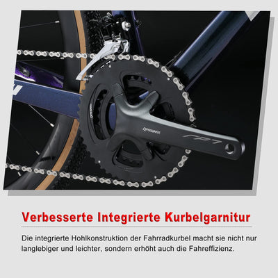 KABON Rennrad Carbon, Rennrad Herren 700c Rahmen,Gabel und Sattelstütze Lenker mit Shimano 105 R7000 22 Gänge Fahrrad Carbon rennrad für Herren Damen (Grau, 50cm)