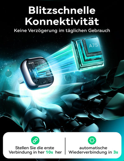 Mavlou Wireless Carplay & Android Auto Adapter, Metalldesign Mini & Stabiler 2-in-1-Dongle, Convert Wired CarPlay/Android Auto zu Wireless, für iOS 10+/Android 11+ & Autos ab 2016 (Schwarz)