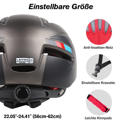KINGLEAD Fahrradhelm,Fahrradhelm mit Magnetische Schutzbrille Fahrradhelme Einstellbarer Radhelm Rennradhelm für Erwachsenen Herren Damen Fahrradhelm MTB Mountainbike Helm