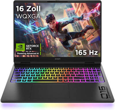HP Omen MAX Gaming Laptop | 16 Zoll 2K Display 165Hz | Intel Ultra 9-275HX (24C) | NVIDIA GeForce RTX 5080 16GB VRAM | 32GB DDR5 RAM | 1 TB SSD | Windows 11 | QWERTZ | Alu Gehäuse | Shadow Black
