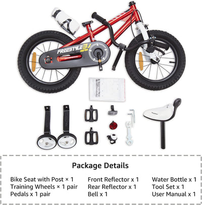 Royal Baby Freestyle Kinderfahrrad Jungen Mädchen mit Handbremse und Rücktritt 16 Zoll Fahrrad rot