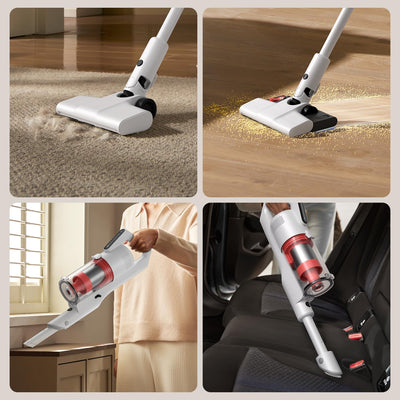 Deerma Staubsauger Kabellos: Akku Staubsauger mit Wischfunktion 2-in-1 Sauger mit Wischfunktion Vacuum Cleaner Ideal für Tierhaare alle Bodenarten Mit Langer Akkulaufzeit und einfacher