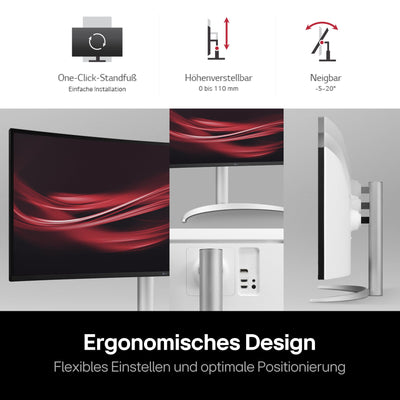 LG Electronics 34WQ75X-B.AEU IPS 21:9 UltraWide Monitor 34" (86,72 cm), TFT-LCD Aktiv Matrix mit White LED Backlight, Anti-Glare, Schwarz