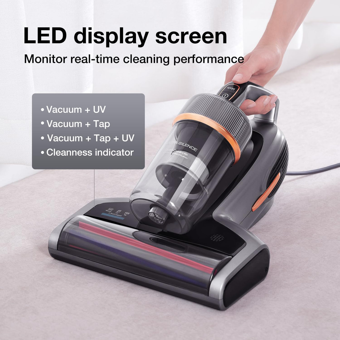 Jimmy BX7 Pro Milbensauger 700W Leistungsstark Matratzenreiniger mit UV-C-Licht, Hausstaubmilben Sensor,Ultraschall Funktion,16Kpa Absaugung Handstaubsauger für Matratze Sofa Bett