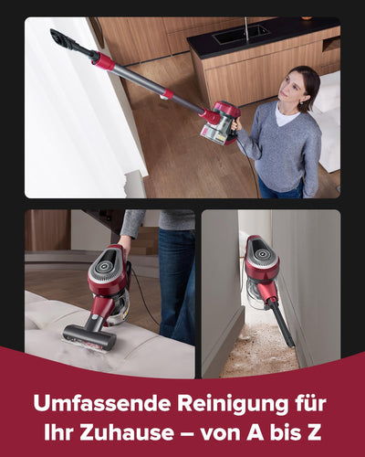Vexilar C8 Staubsauger mit Kabel - 600W/60kPa Handstaubsauger mit 7m Kabellänge, verhedderungsfreie elektrische Upgrade-Bodenbürste, 1.5L beutelloser Behälter für Hartböden Teppiche Tierhaare