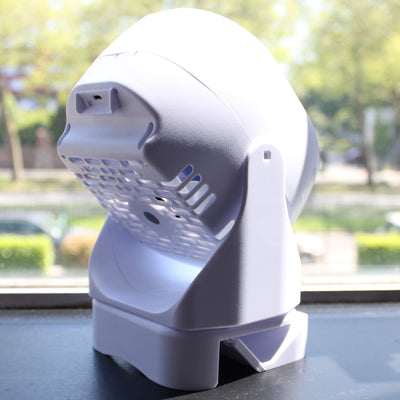 FISHTEC Mini-Klimagerät – Zerstäuber und Luftkühler – tragbarer Ventilator wiederaufladbar USB – 3 Geschwindigkeitsstufen – leise – 2 Wassertanks – 360 ° drehbar – ohne Ablauf