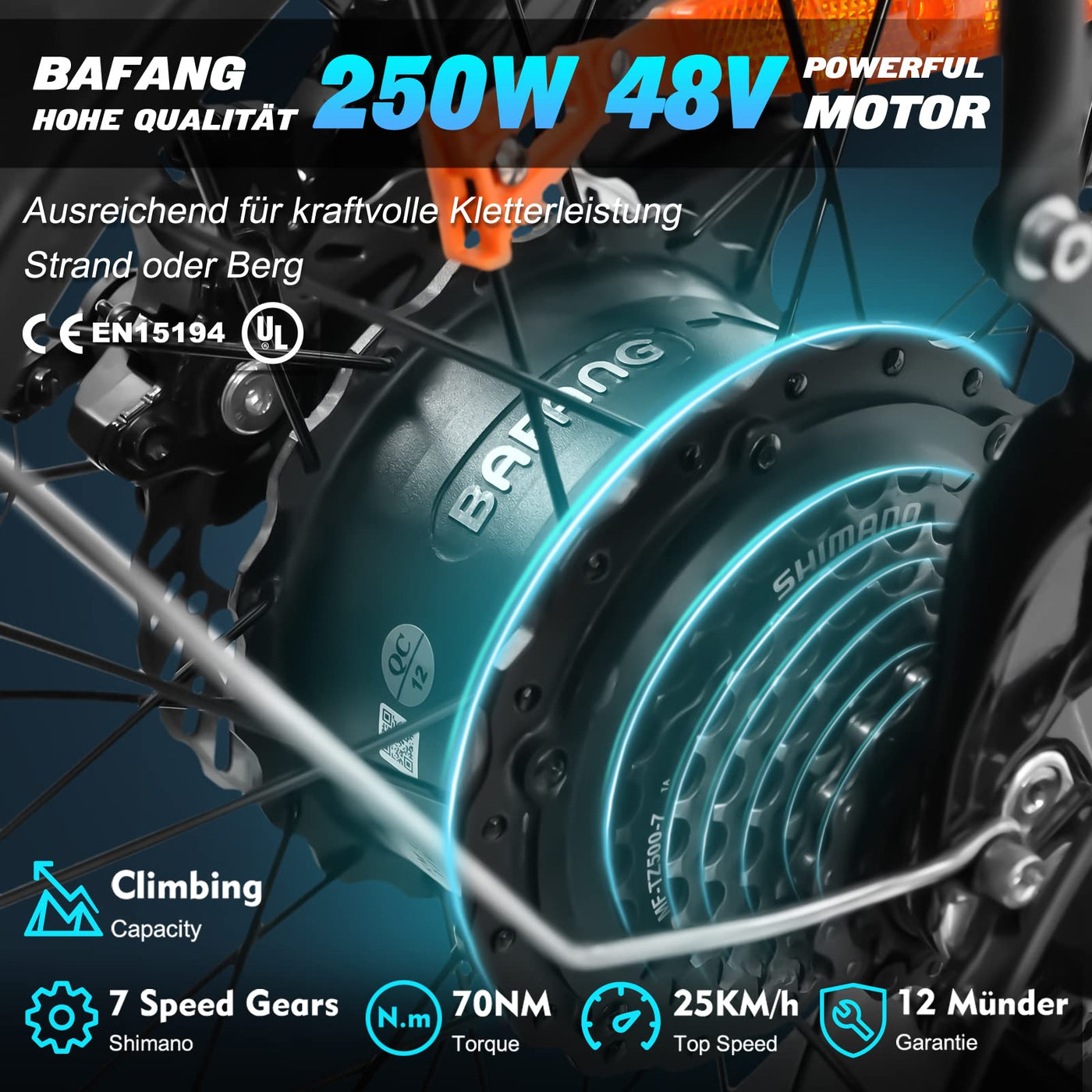 KAISDA 20" E Bike Elektrofahrräder mit 250W Motor 70Nm 48V 15Ah Li-ion Akku Bis 120km Distanz, E-Bike Klapprad mit APP und 7-Gang, 4" Fettreifen Alu E-Fahrrad Für Erwachsene (Rot)