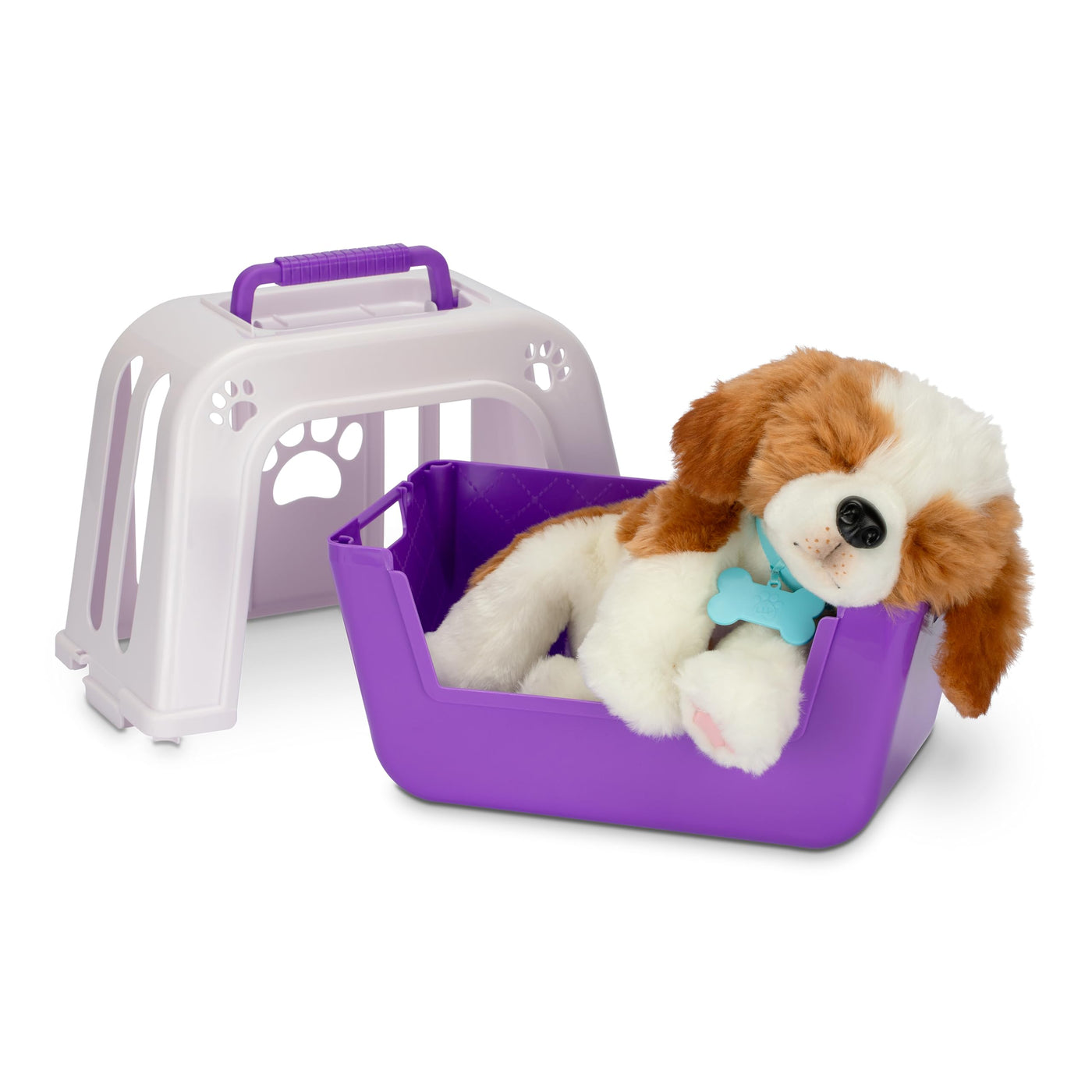 Little Live Pets My Really Real Puppy – Patches; Interaktiver Welpe; 60+ Geräusche/Reaktionen; realistisches Aussehen; 1 aus 72 Varianten; Spielset mit Transportbox; Batterien enthalten; ab 5 Jahren