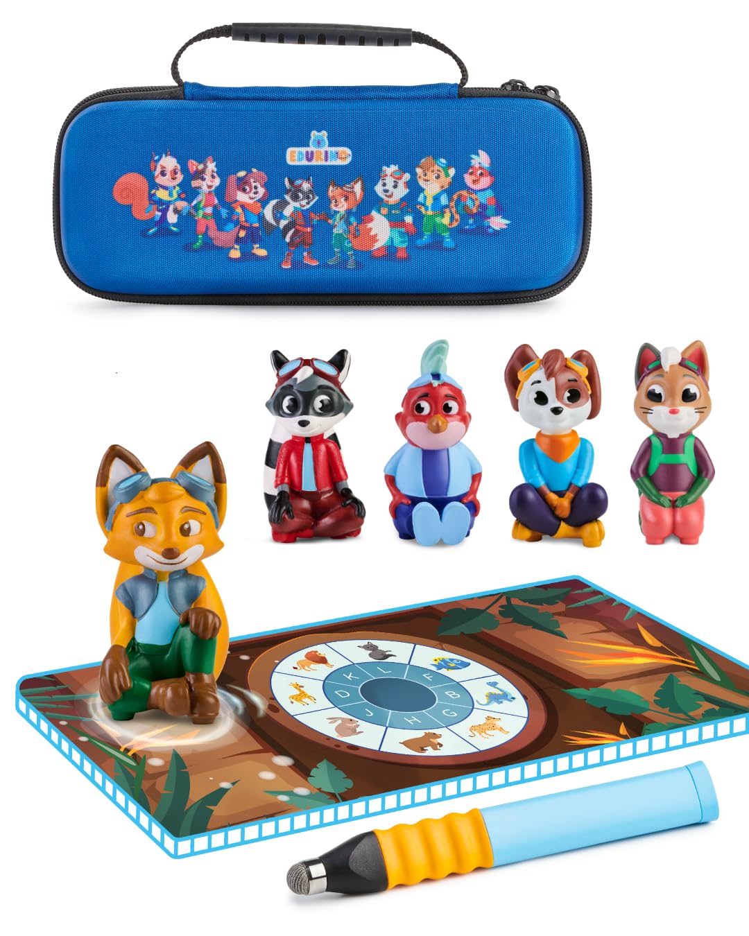 Edurino Bundle | 5 spannende Lernspiele | 4-8 Jahre | Lesen & Schreiben, Zahlen, Erstes Englisch, Logisches Denken, Kreativität inkl. Stift & Mäppchen