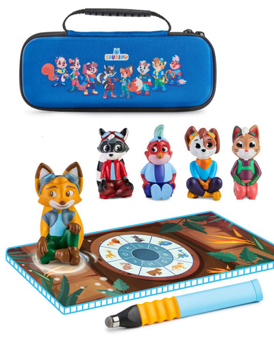 Edurino Bundle | 5 spannende Lernspiele | 4-8 Jahre | Lesen & Schreiben, Zahlen, Erstes Englisch, Logisches Denken, Kreativität inkl. Stift & Mäppchen