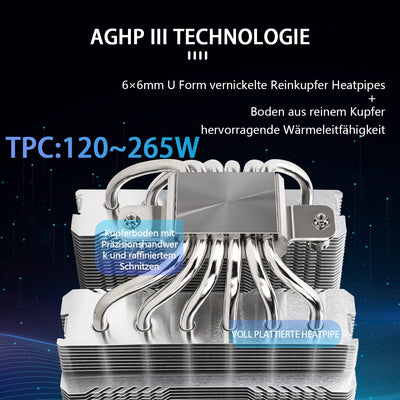 Thermalright Peerless Assassin 120 SE ARGB CPU-Luftkühler, 6 Heatpipes Kühler, Dual 120mm TL-C12C-S PWM Lüfter, Aluminium Kühlkörperabdeckung, AGHP, für AMD AM4/AM5 Intel 1700/1150/1151/1200