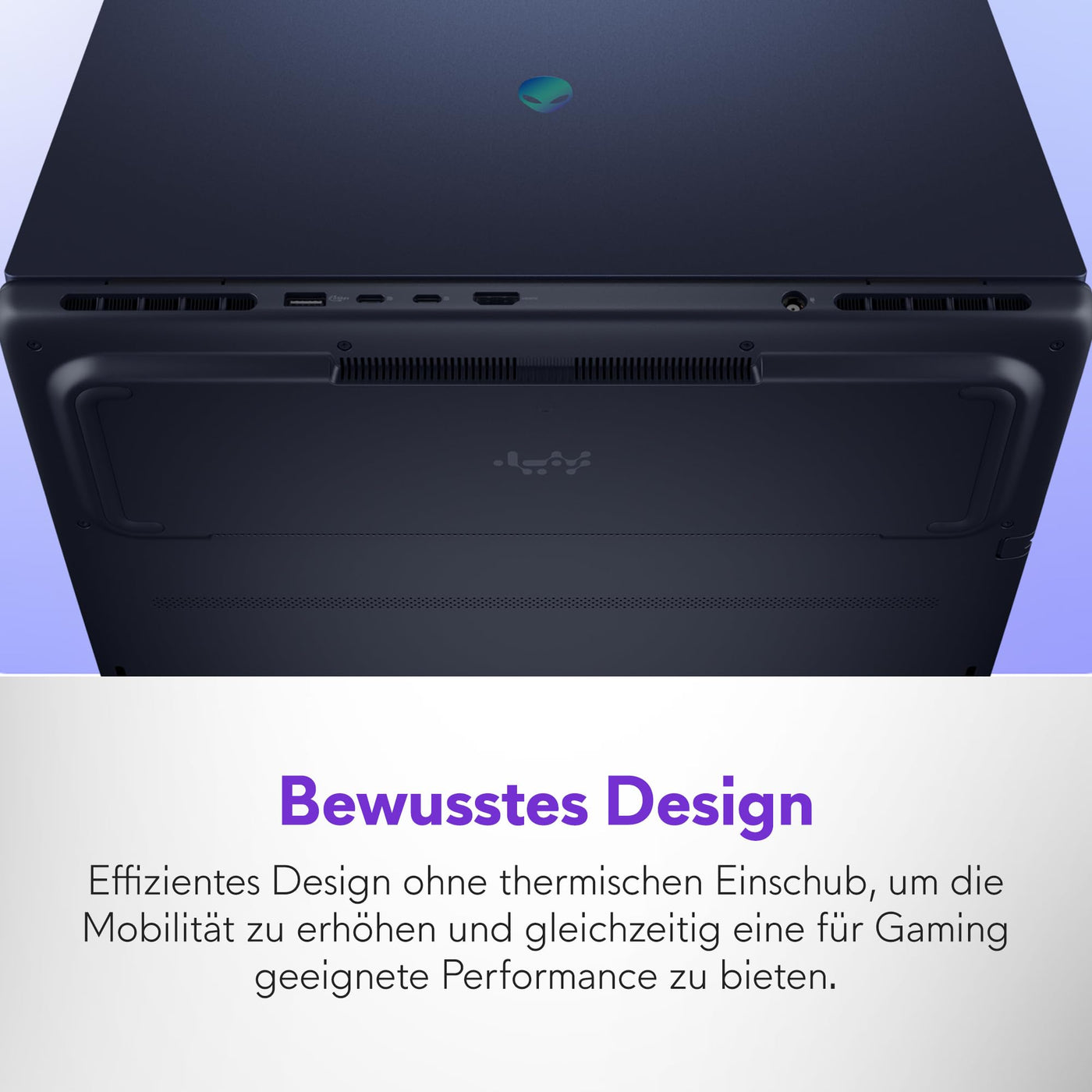 Alienware 16 Aurora Gaming Laptop AC16250 16" WQXGA 120Hz 100% sRGB Display, Intel Core 7 240H Series 2, NVIDIA GeForce RTX 5060, 16GB RAM, 1TB SSD, Windows 11 Home, Weiß beleuchtete QWERTZ-Tastatur