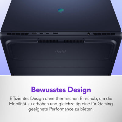 Alienware 16 Aurora Gaming Laptop AC16250 16" WQXGA 120Hz 100% sRGB Display, Intel Core 7 240H Series 2, NVIDIA GeForce RTX 5060, 16GB RAM, 1TB SSD, Windows 11 Home, Weiß beleuchtete QWERTZ-Tastatur