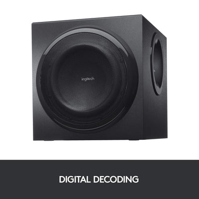 Logitech Z906 5.1 Sound System, Lautsprecher mit 1000 Watt Surround Sound, THX, Mehrere Audio-Eingänge, Fernbedienung, UK Stecker, PC/PS4/Xbox/Stereo-Anlage/TV/Smartphone/Tablet - Schwarz