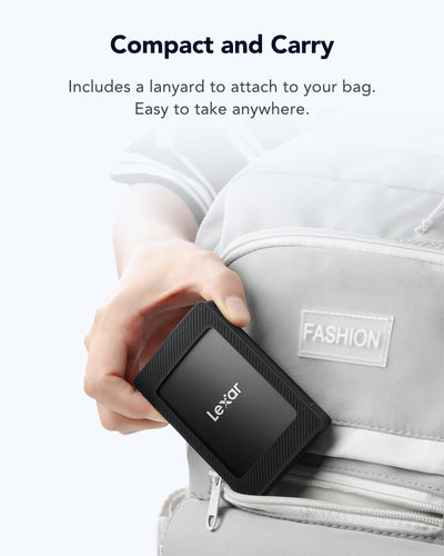 Lexar SL500M 1TB Externe SSD mit Magnetsatz, USB3.2 Gen2x2 Portable SSD, bis zu 2000MB/s Lesen, Kompaktes Externe Solid State Drive Ultra Slim Kompatibel mit iPhone 15 Serie/Mac/PS5/XBOX/Laptop/PC