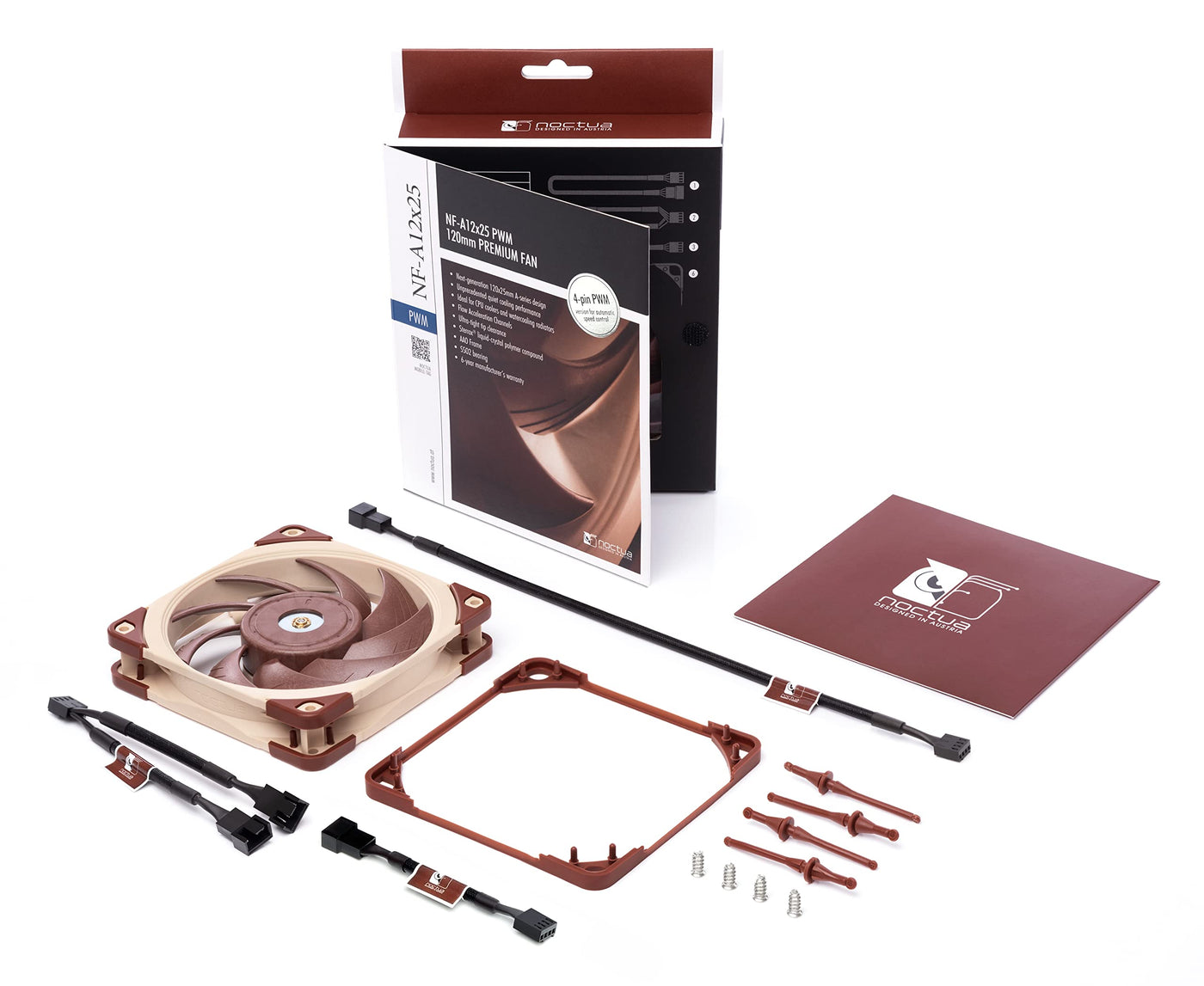 Noctua NF-A12x25 PWM, Leiser Premium-Lüfter, 4-Pin (120mm, Braun)