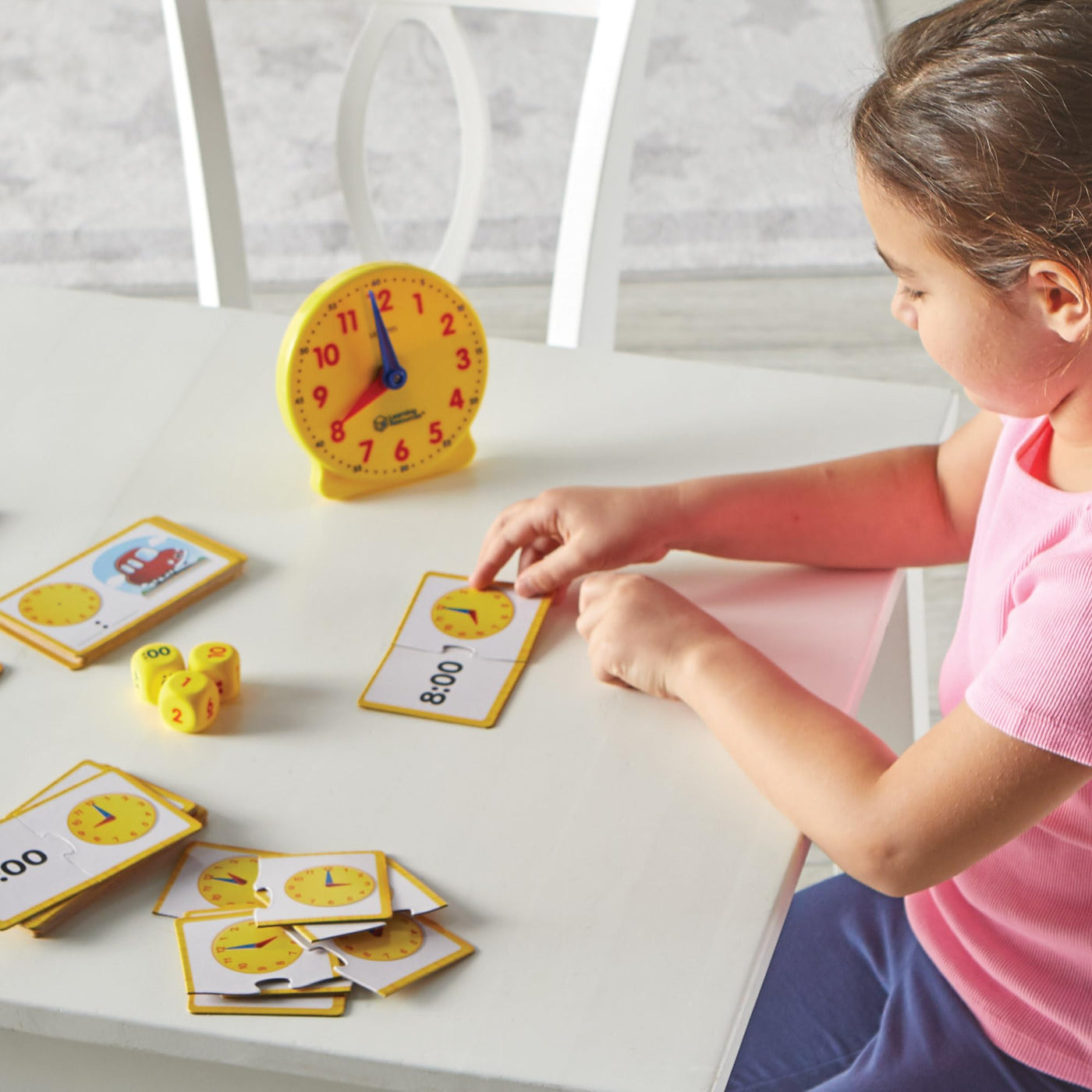 Learning Resources Spielset „Zeit“, lernuhr, lernuhr grundschule, lernuhr Kinder, uhrzeit Lernen Kinder, Uhr zum Lernen für Kinder, 3+