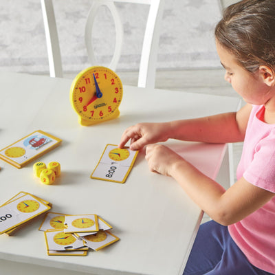 Learning Resources Spielset „Zeit“, lernuhr, lernuhr grundschule, lernuhr Kinder, uhrzeit Lernen Kinder, Uhr zum Lernen für Kinder, 3+