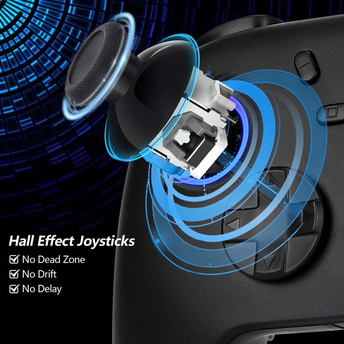 DoJoZone PC Controller Wireless mit Ladestation, Switch Pro Controller mit Hall Effekt Joystick (Kein Drift) Hall Trigger, 7 RGB Licht, 2.4G Gaming Controller für PC Windows/Switch/OLED/Lite/Steam