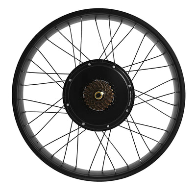 YlluySmn 26 Zoll Fat-Bike Fatbike Umbausatz 48V 1500W Hinterrad E-Bike Bürstenloser Motor Kit,Wasserdichtigkeit,Aluminium-Felge,Bremsgriffe,für den Fahrradumbau geeignet und 26x4 Zoll Reifen