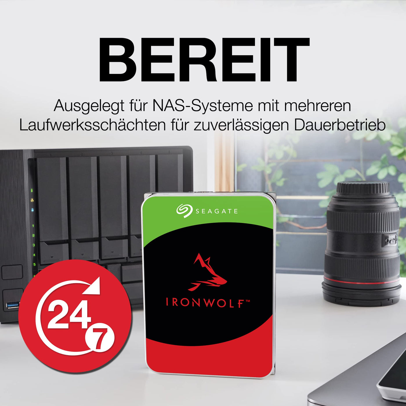 Seagate IronWolf NAS 12 TB Interne Festplatte ST12000VN0007 3,5 Zoll HDD 7200RPM 256MB SATA3 (Generalüberholt)