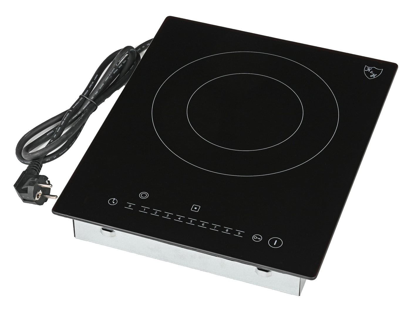 K&H Einzel 1 Zonen Glaskeramikkochfeld Elektrokochfeld 31cm Doppelbrenner Autark Eingebaut NCS-2202