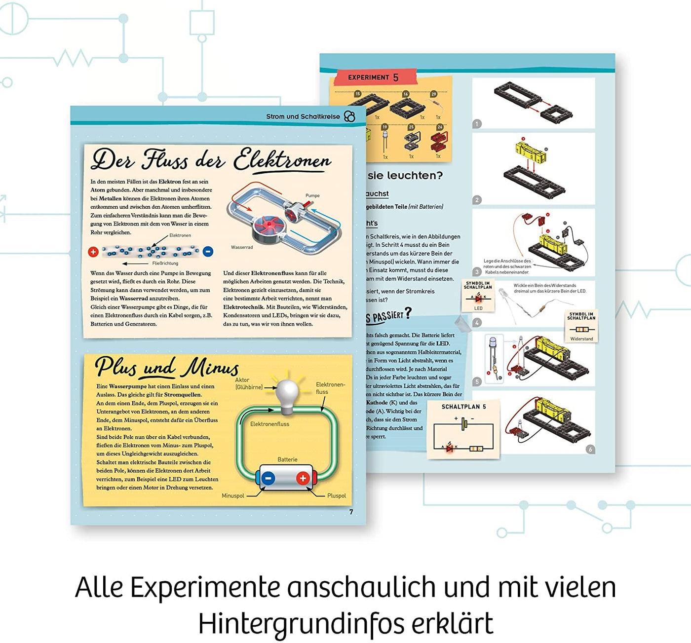 KOSMOS 620707 Electro Power – Einstieg in die Welt der Elektrizität, Amazon Exklusiv, Technik Experimentierkasten für Kinder ab 8 Jahre, Elektronik Baukasten mit 5 motorisierten Modellen
