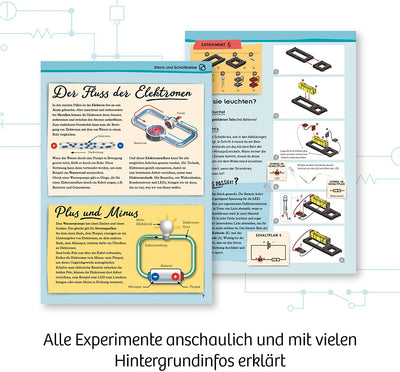 KOSMOS 620707 Electro Power – Einstieg in die Welt der Elektrizität, Amazon Exklusiv, Technik Experimentierkasten für Kinder ab 8 Jahre, Elektronik Baukasten mit 5 motorisierten Modellen