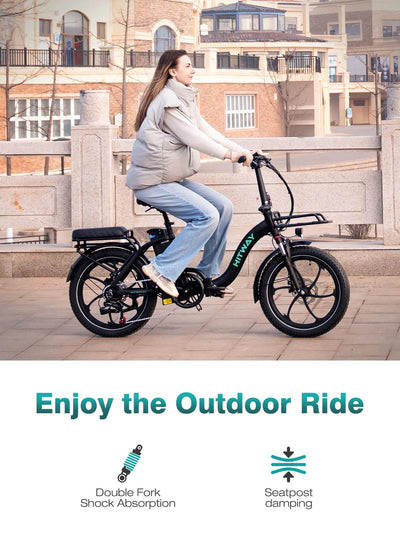 HITWAY E Bike BK6SL1-36V15.6Ah mit 250W Motor, Elektrofahrrad 20 Zoll, 70-150km Reichweite, 7-Gang, APP-Steuerung, faltbar, IP54 wasserdicht Pedelec