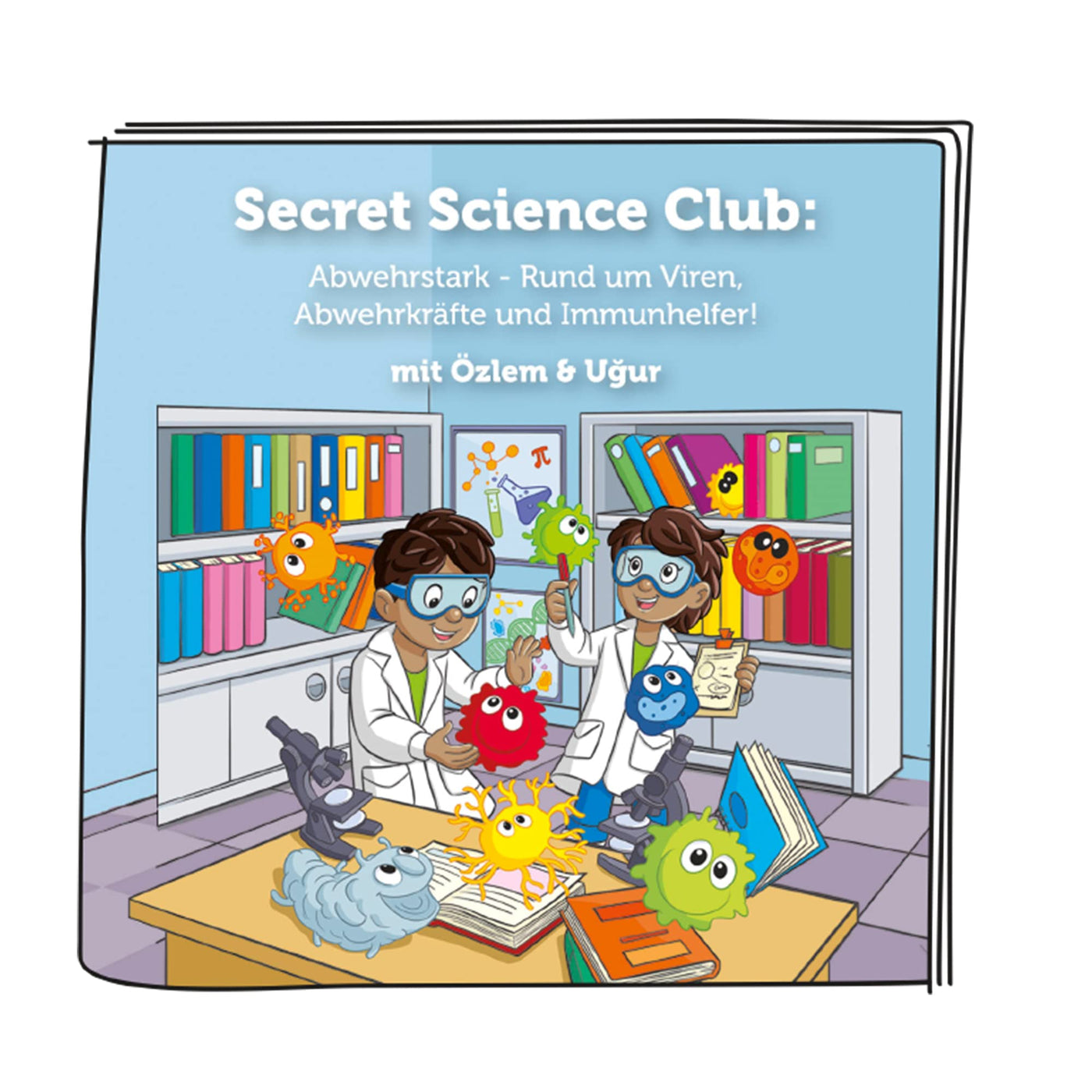 tonies Hörfiguren für Toniebox, Secret Science Club – Abwehrstark – Rund um Viren, Abwehrkräfte und Immunhelfer! mit Özlem & Uğur, Hörspiel für Kinder ab 6 Jahren, Spielzeit ca. 60 Minuten
