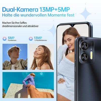 OUKITEL C36 Smartphone Ohne Vertrag 24GB+256GB/1TB,Android 14 4G Handy Günstig Octa Core,6,56 Zoll 90Hz Display,5150mAh Akku,13MP Panorama Kamera,Dual SIM Simlockfreie Handys,Fingerabdruck-Schwarz